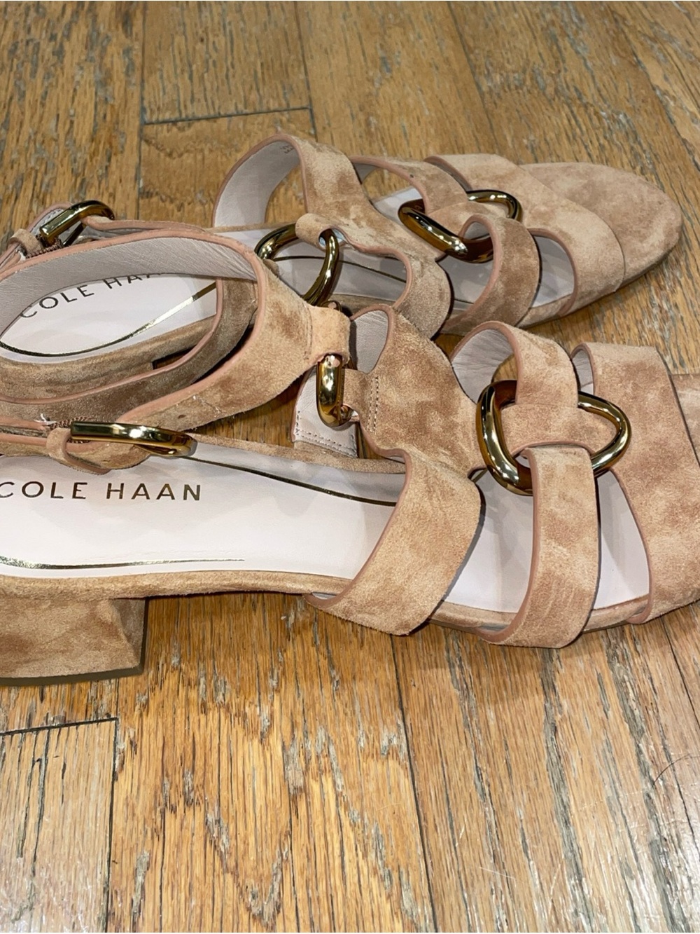 Cole Haan Lyanna Link Women’s Suede Dress Sandal, Size 8.5 B - Picture 3 of 5